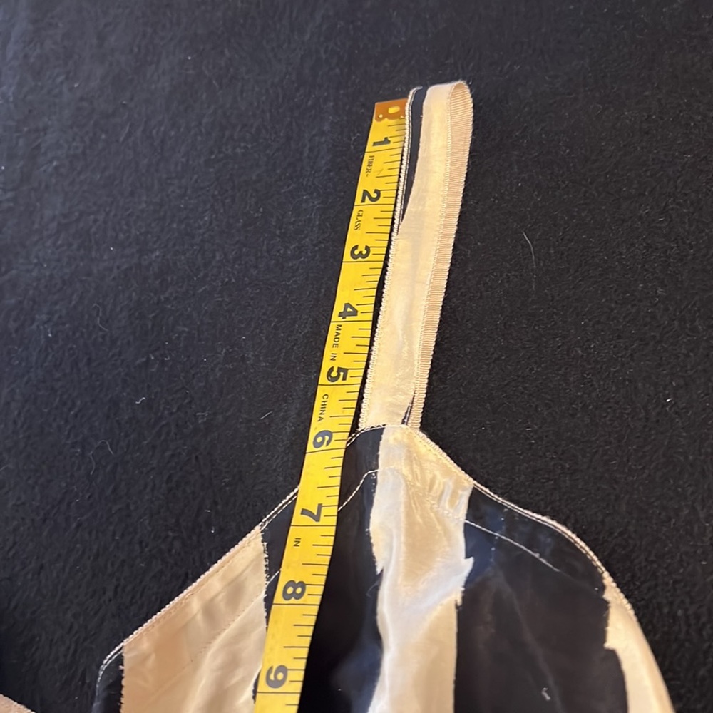 Spaghetti Strap V-neckline Black and Cream Striped Twenty8Twelve Dress Size 8 - Picture 13 of 13